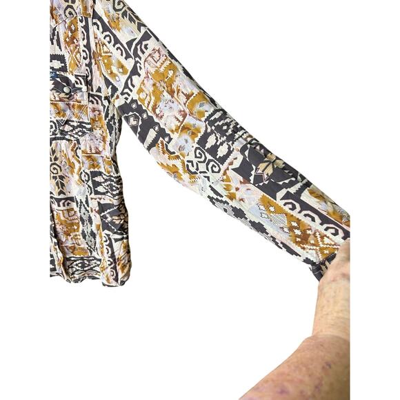 Wrangler Retro Wear Punchy Snap Top Pink/Brown Cowboy Western  Sz L - Picture 5 of 9